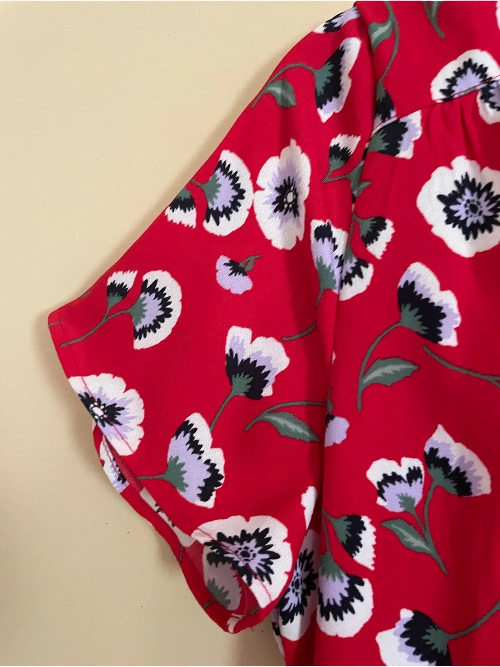 J. Crew Wrap Dress Size 10 Floral Short Sleeves Cottagecore L6954 Lightweight